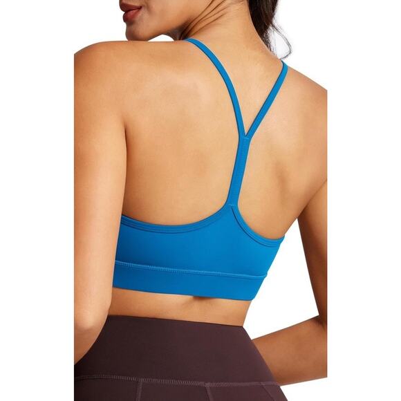 Colorskin Women’s Blue Sports Bra Removable Pads Yoga Medium Support Y Back XL - Picture 3 of 4